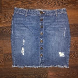 Jolt Jean Mini Skirt